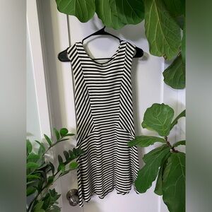 Free People black and white (cream) striped dress